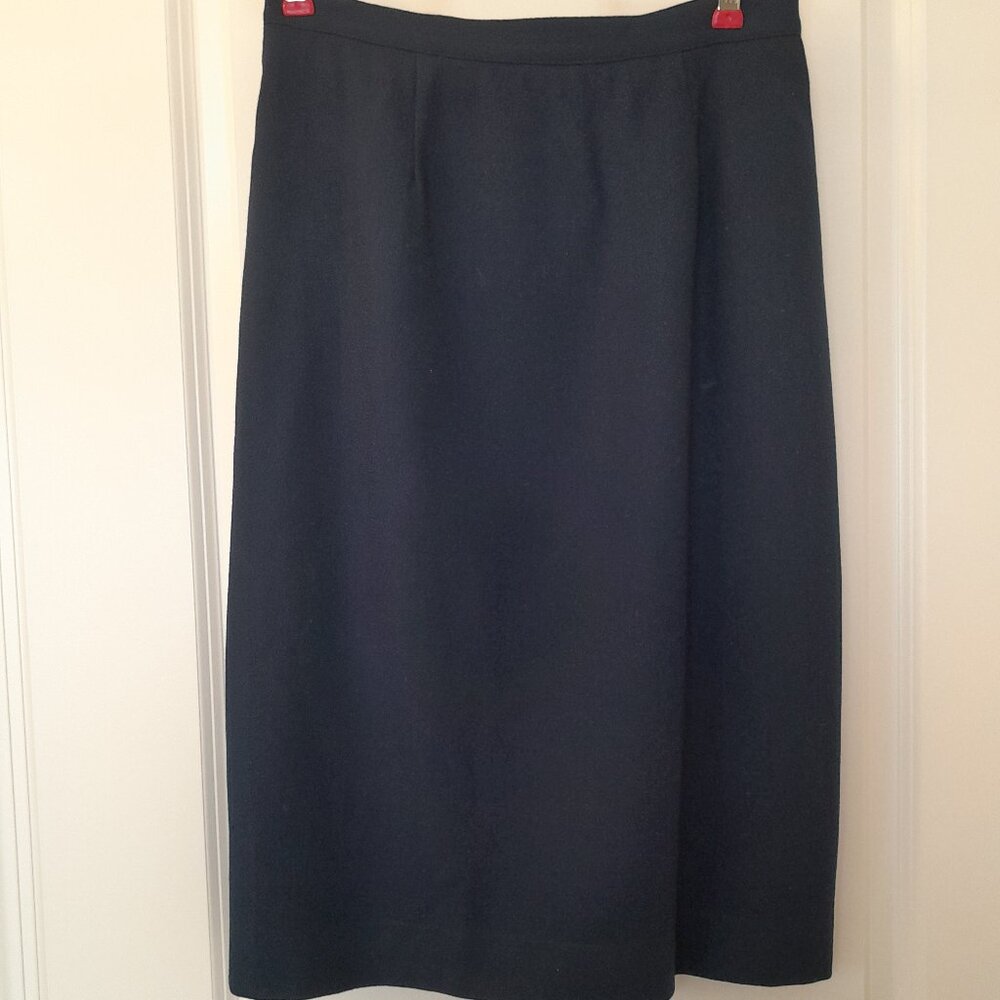 Classic Navy Wool Suit Skirt (Coordinates With Jacket) -Size 10